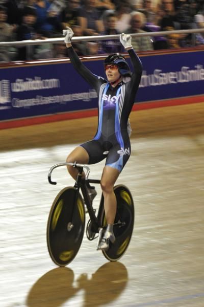 Victoria Pendleton celebrates