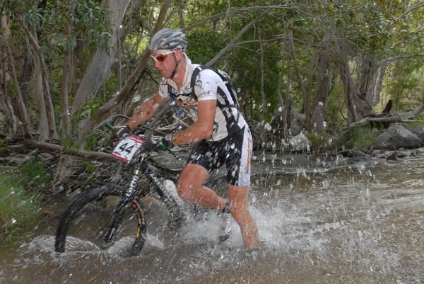 The stream crossing was extra deep.