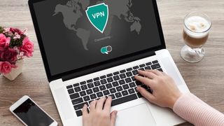 A VPN running on a laptop