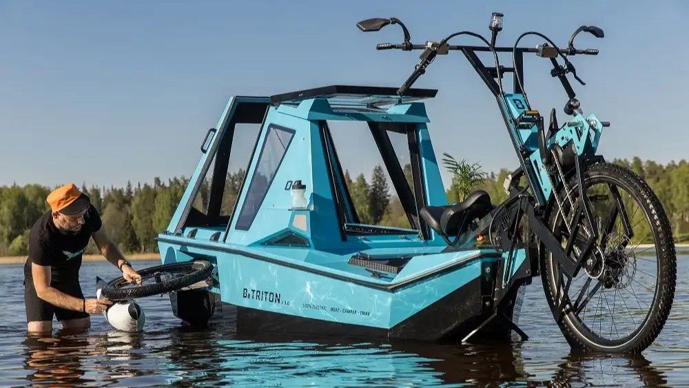 BeTriton Z-Triton amphibious e-bike trailer