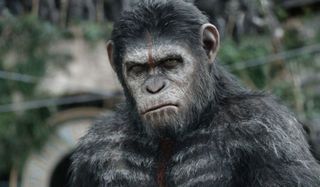 Dawn of the Planet of the Apes Caesar in his war paint