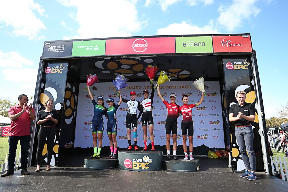 Cape Epic stage 4 women's podium