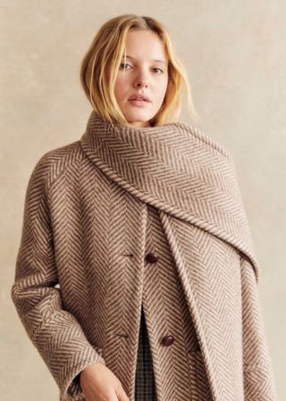 Sezane scarf coat