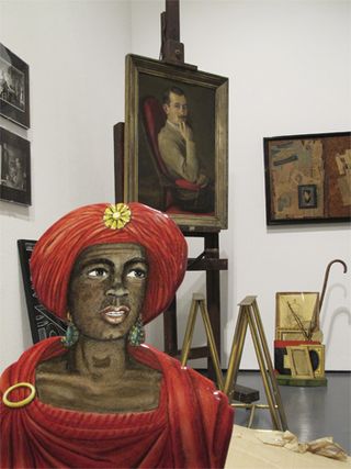 Moro' chair, on which a Moorish character is painted