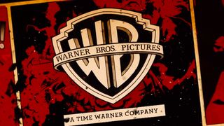 Warner Bros logo; a comic illustrated version of the Warner logo