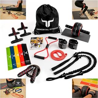 The Immortal Fitness set with resistance bands and a carrying case