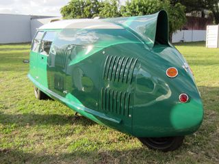 Lord Norman Foster's recreation of 'Bucky's Dymaxion Car', the 'Dymaxion 4'