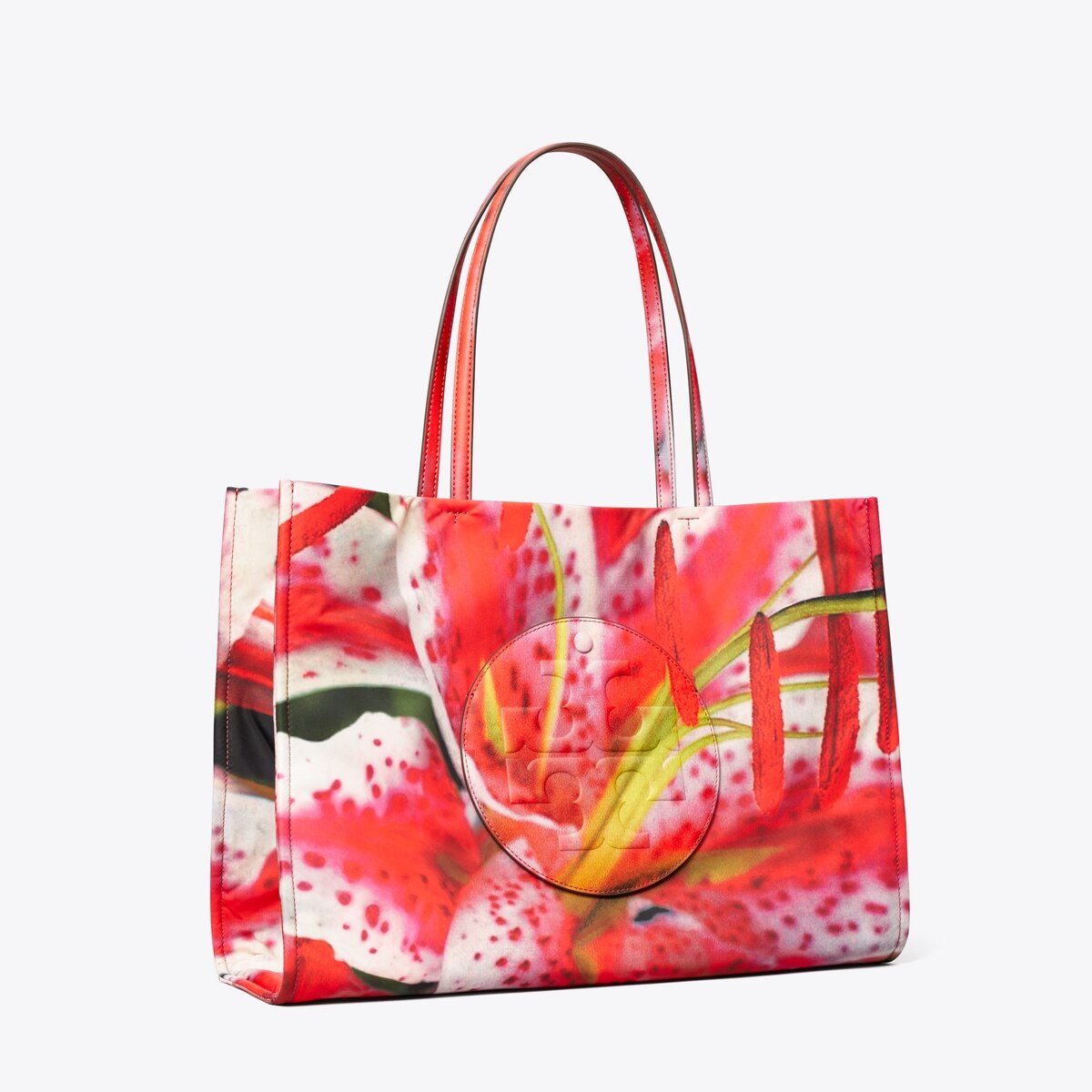 Ella Printed Tote in Pink, Size Os
