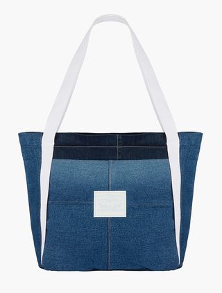 Blue and white Levis bag