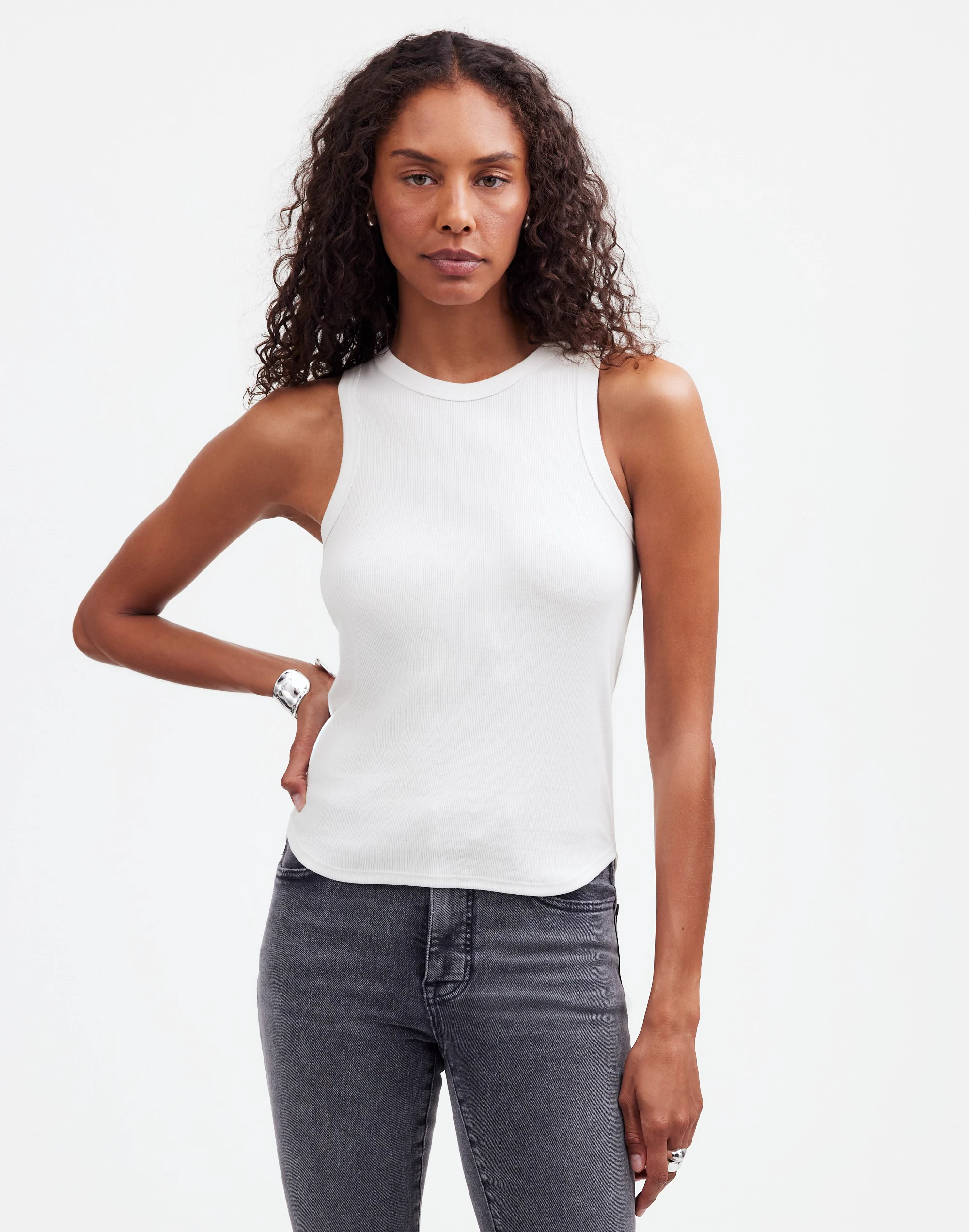 (re)generative Cotton Ribbed Cutaway Tank