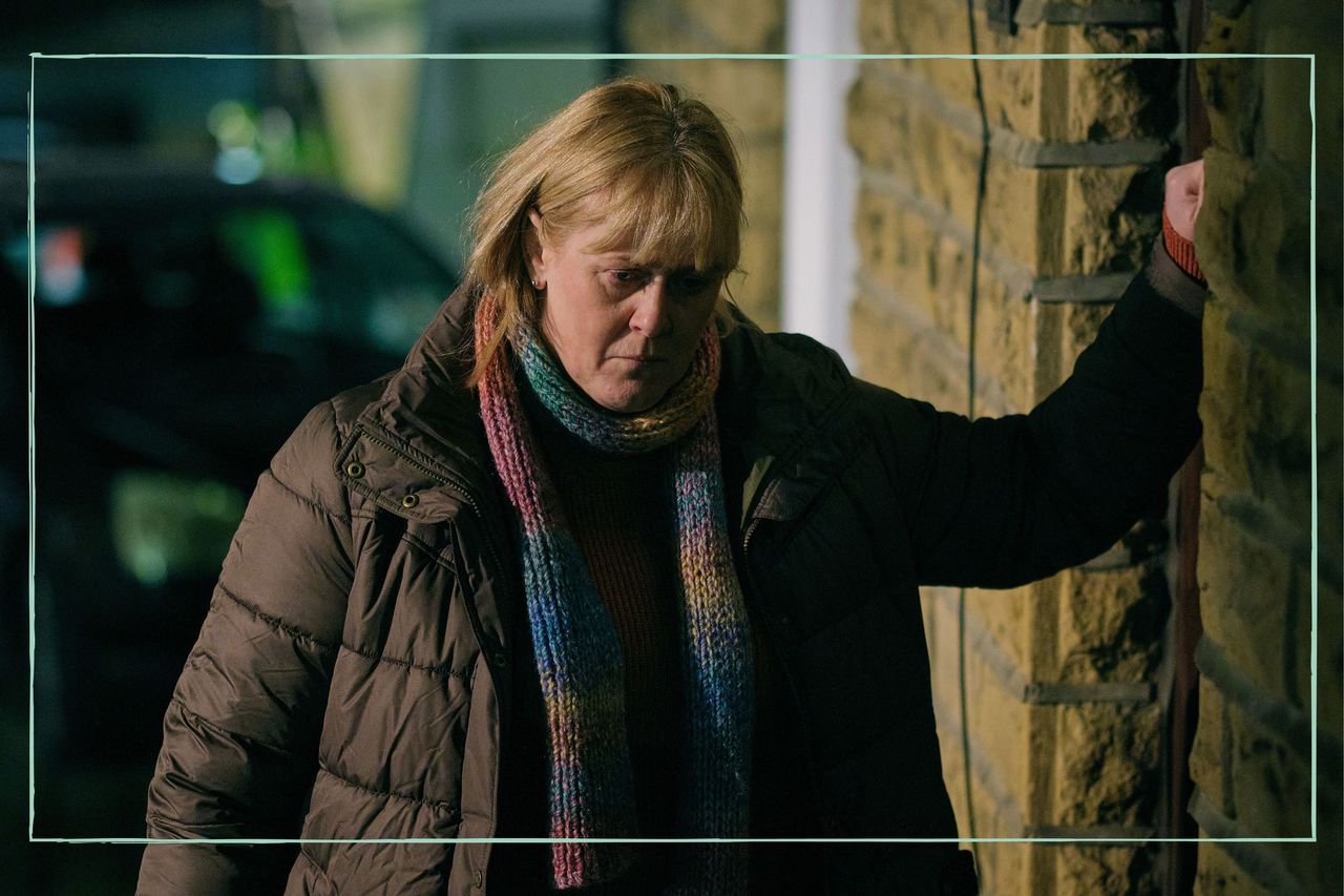 a still of Sarah Lancashire as Catherine Cawood in Happy Valley season 3 griefing for her daughter Becky