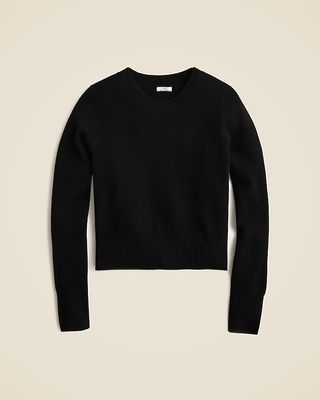 Cashmere Shrunken Crewneck Sweater