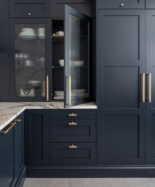 kitchen with corner cabinets