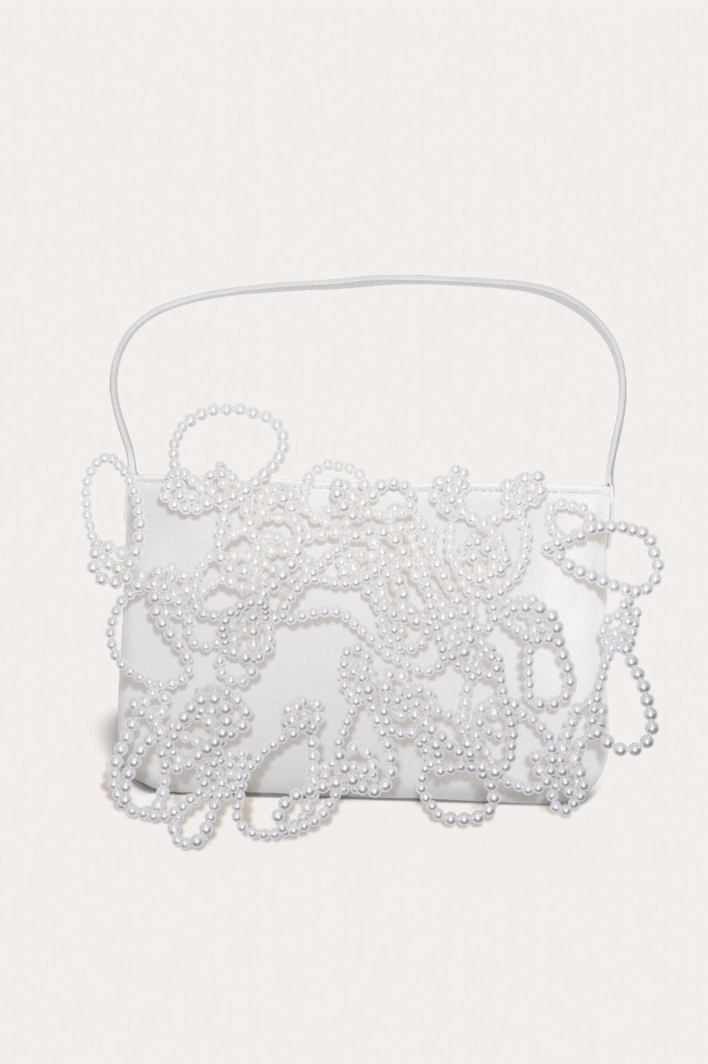 The Pearly Pearl - Pearl and White Recycled Leather Handbag