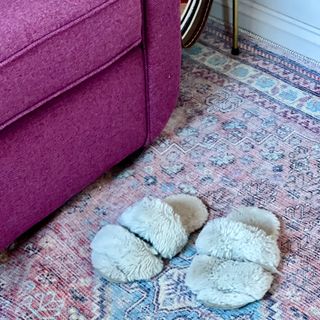 rug with slippers