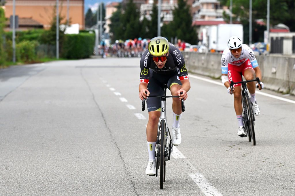 VALDENGO ITALY OCTOBER 10 Nickolas Zukowsky of Canada and Q365 Pro Cycling Team attacks during the 108th Gran Piemonte 2024 a 182km one day race from Valdengo to Borgomanero on October 10 2024 in Valdengo Italy Photo by Tim de WaeleGetty Images
