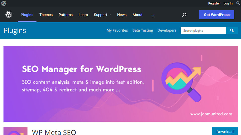 Website screenshot for WP Meta SEO