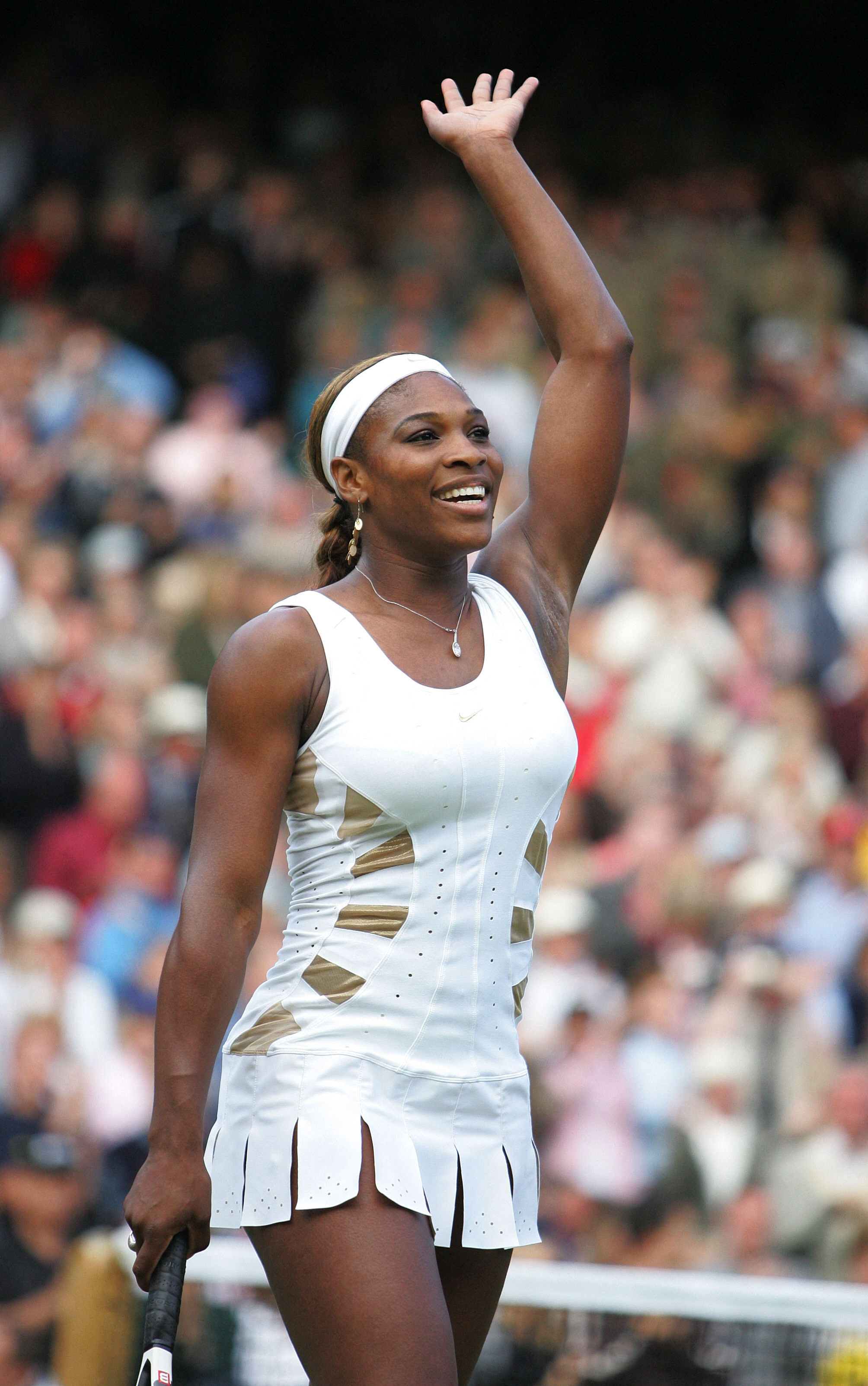 Serena Williams wore a custom tennis dress from Nike to Wimbledon 2004