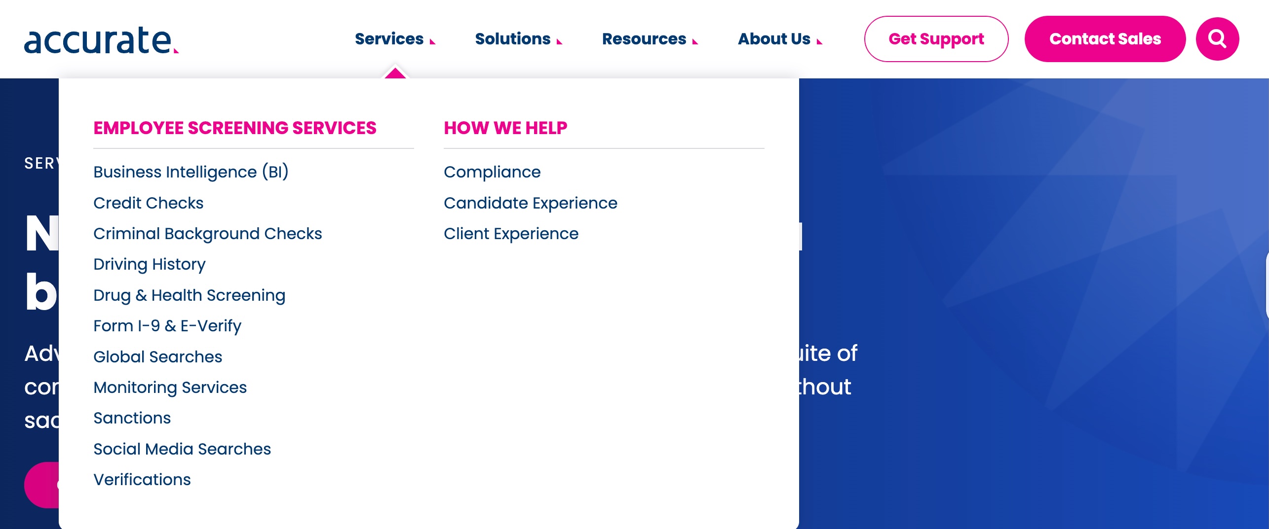 Accurate services list