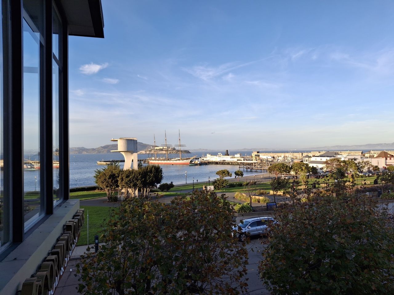 A view of the San Francisco bay shot from Ghiradelli Square with the galaxy a35
