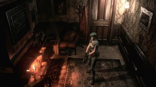 Resident Evil character in empty room