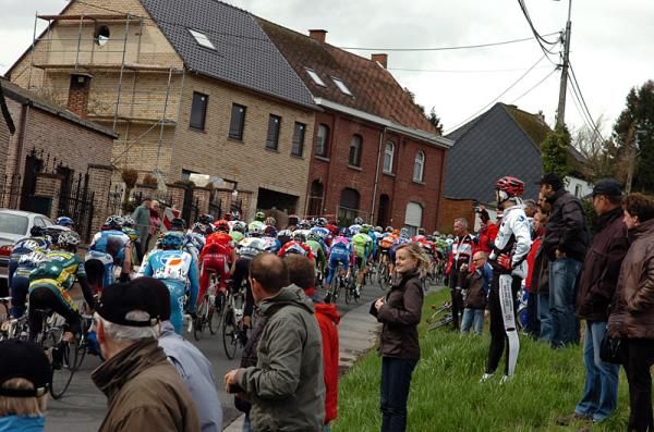 Plenty of spectators were out on the course despite the inclement weather.