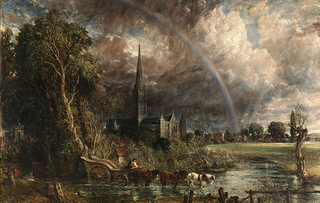 The Tate's Salisbury Cathedral from the Meadows, first exhibited 1831 by John Constable