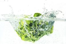 Lettuce Splashing Into Water
