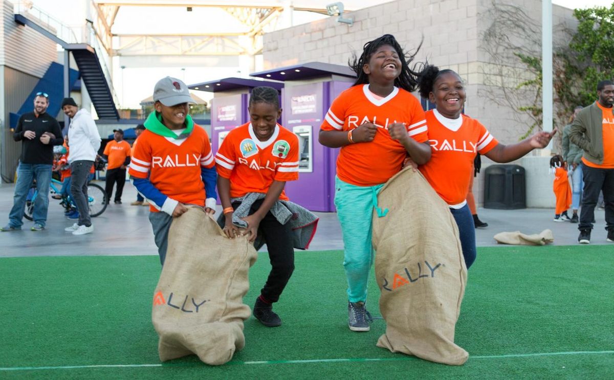 There was time for a potato-sack race as well.