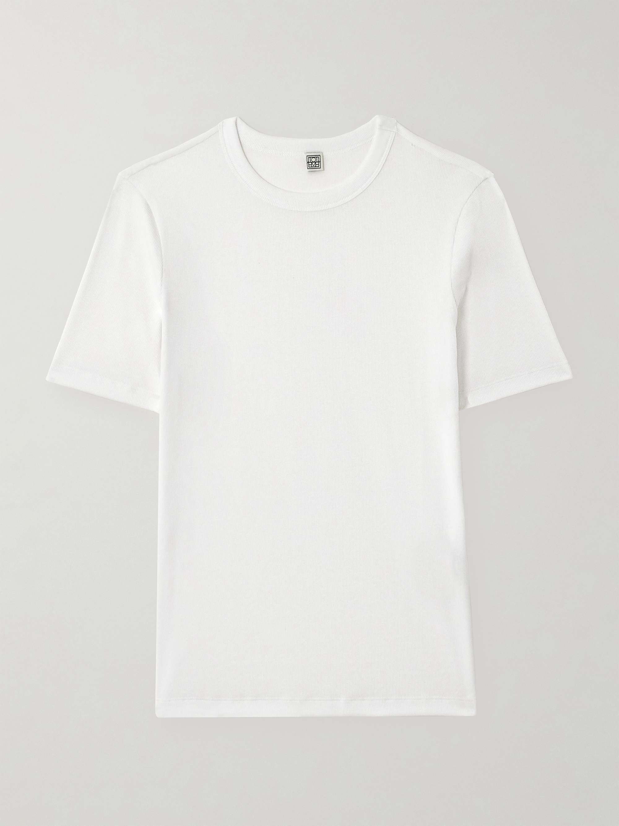 Ribbed Stretch-Cotton Jersey T-Shirt