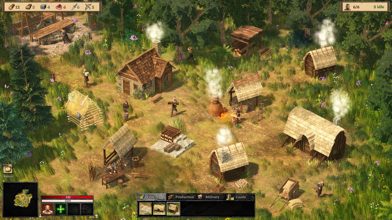 Medieval world with dinosaurs from videogame Dinolords