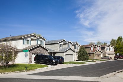 Houses on a residential street in Colorado