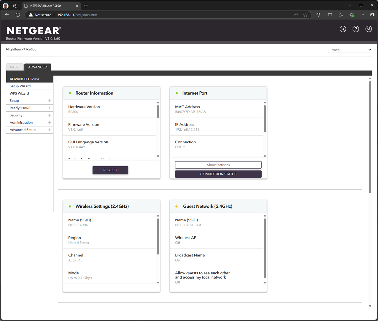 Netgear Nighthawk RS600