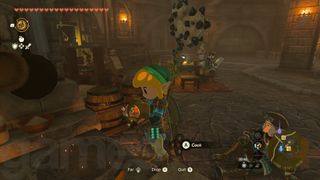 Link cooks meat in Zelda Tears of the Kingdom