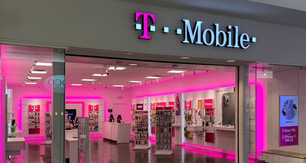 The front of a T-Mobile retail store in the Boston area.