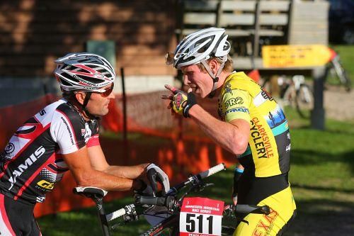 Swanson gives post race interview with race director Jay Richards on how it went down