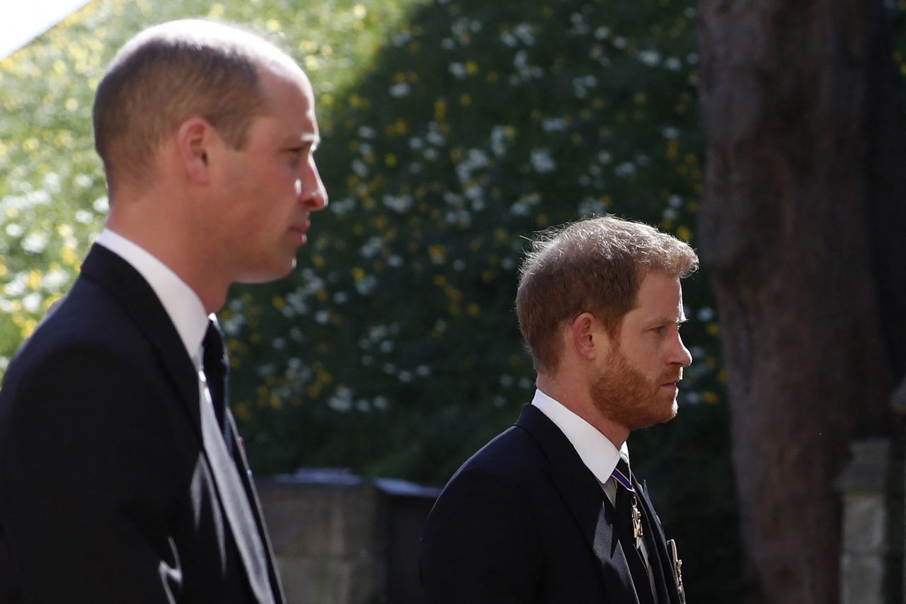 Prince Harry and Prince William at Prince Philip&#039;s funeral