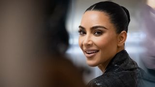  Kim Kardashian photographed at Milan Fashion Week Fall/Winter 2022/2023 on February 24, 2022