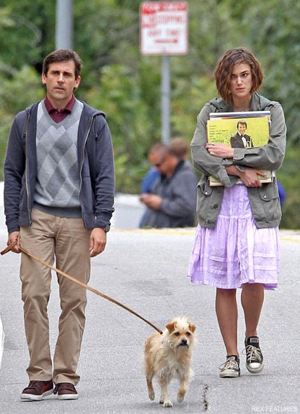 Steve Carell and Keira Knightley - PICS! Keira Knightley and Steve Carell&#039;s fun and games on set - Seeking a Friend for the End of the World - Keira Knightley - Marie Clarie - Marie Claire UK