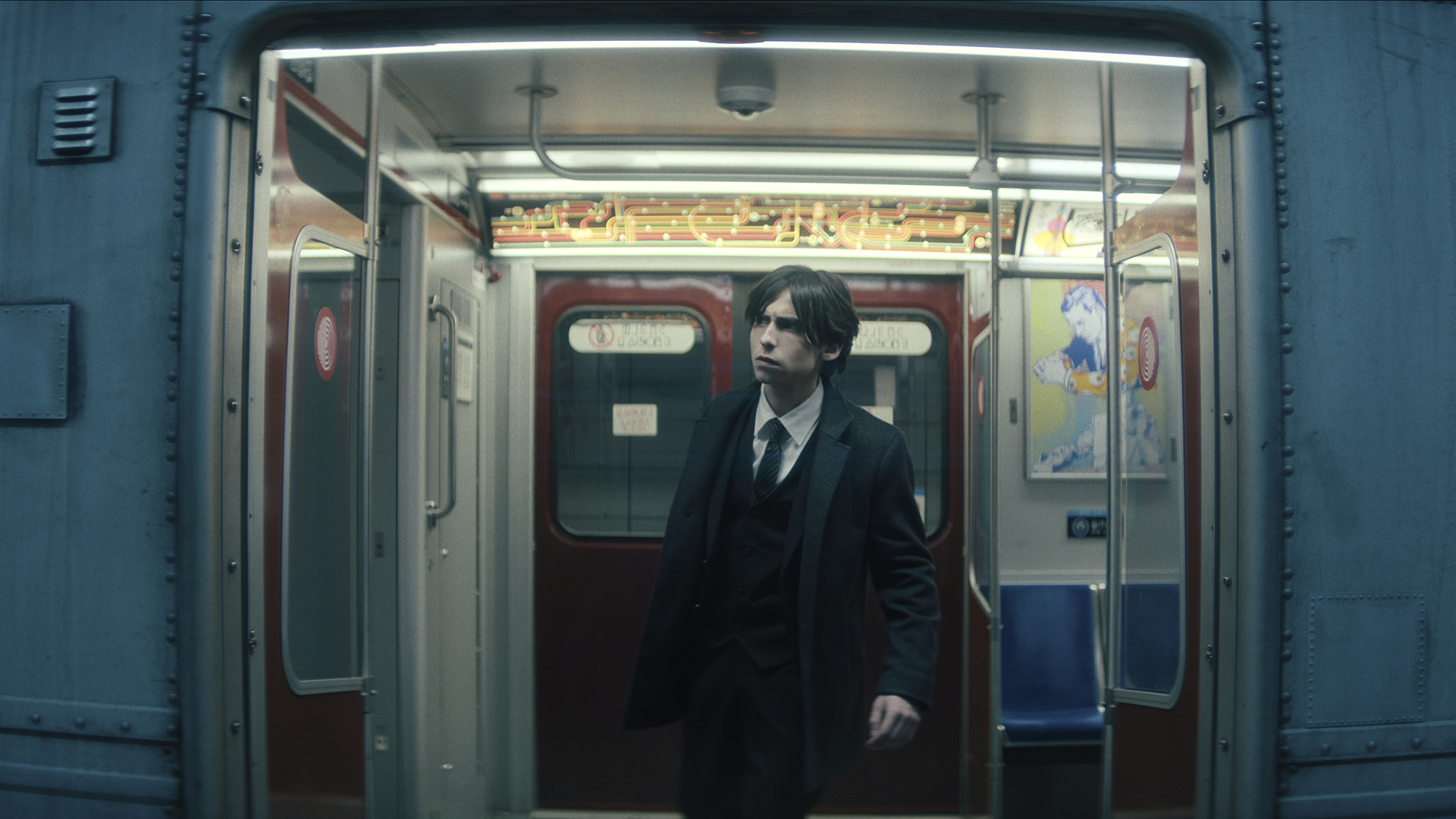 Number Five exits a subway train in The Umbrella Academy season 4