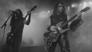 Slayer onstage in 1986