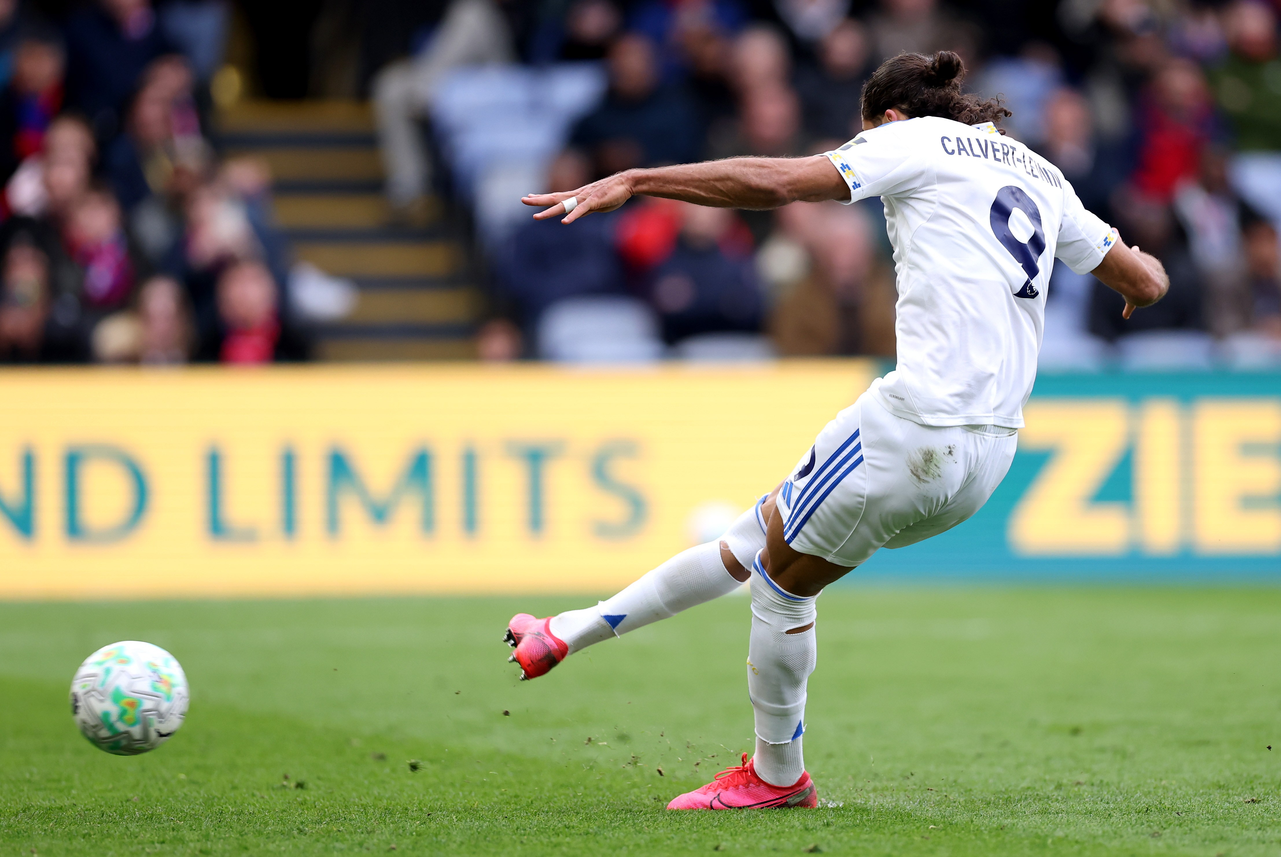 Leeds striker Dominic Calvert-Lewin missed his latest penalty against Crystal Palace