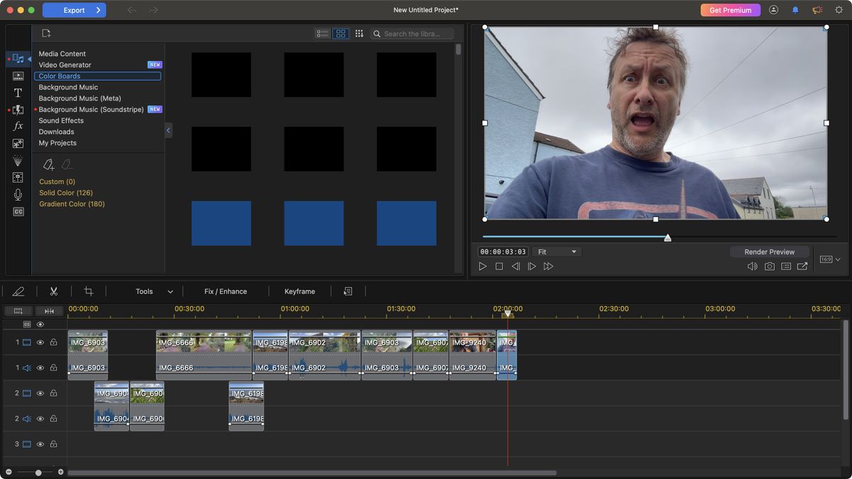 Screenshot of PowerDirector 365 in action