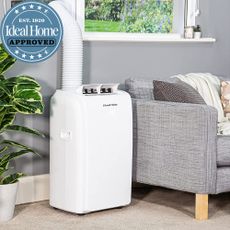 Russell Hobbs 2-in-1 Portable Air Conditioner and Dehumidifier with Ideal Home approved logo