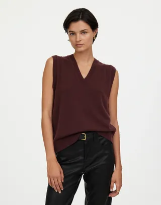 madewell, Cashmere V-Neck Sweater Vest