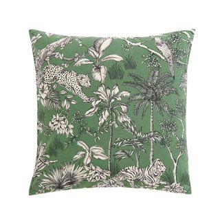 A patterned cushion cover
