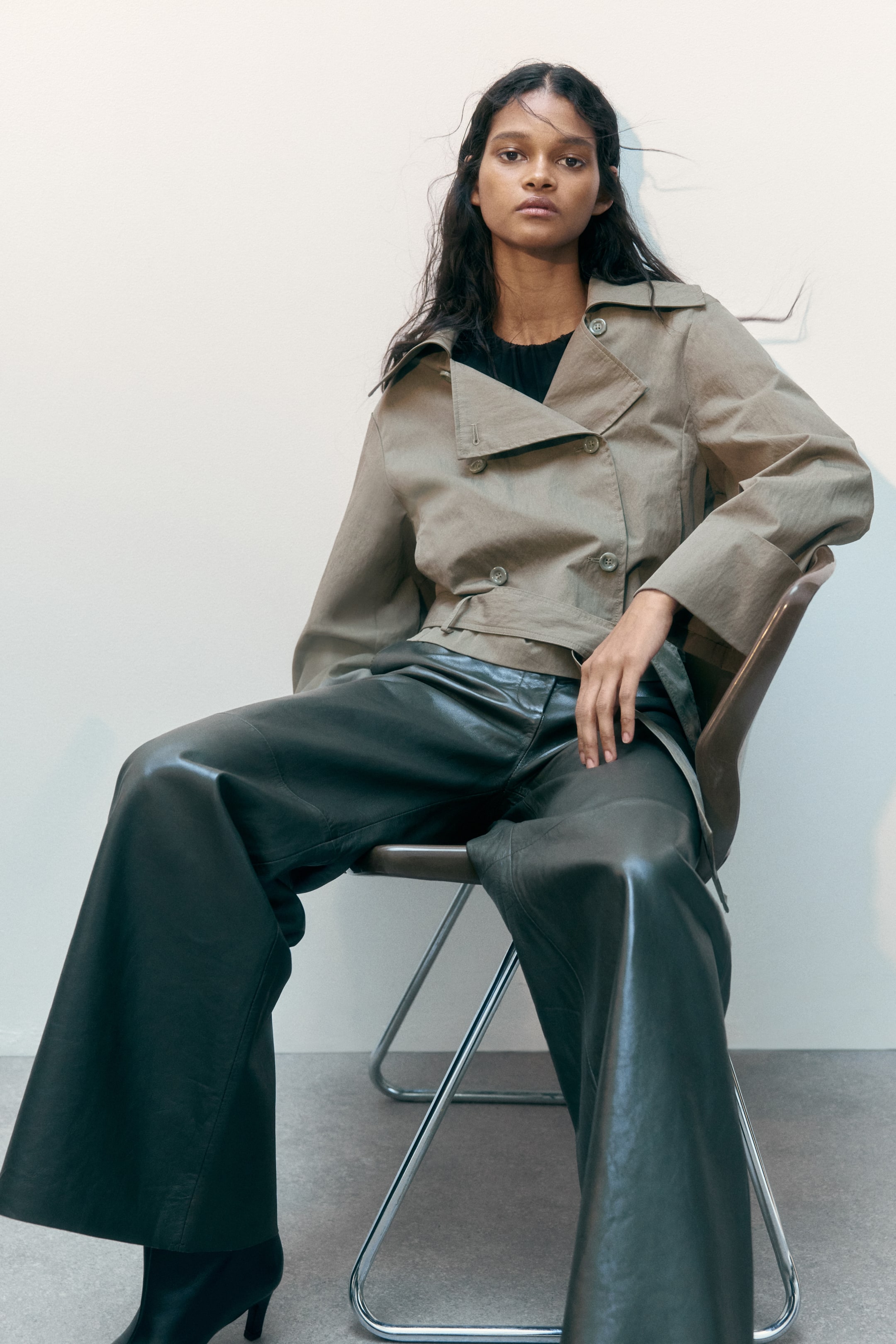 Trench-Look Jacket - Khaki Green