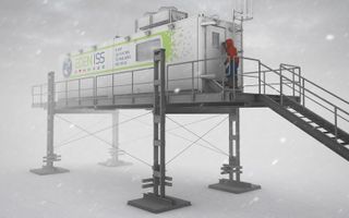 This artist's rendering shows the EDEN ISS facility, where plenty of veggies are being grown in Antarctica.