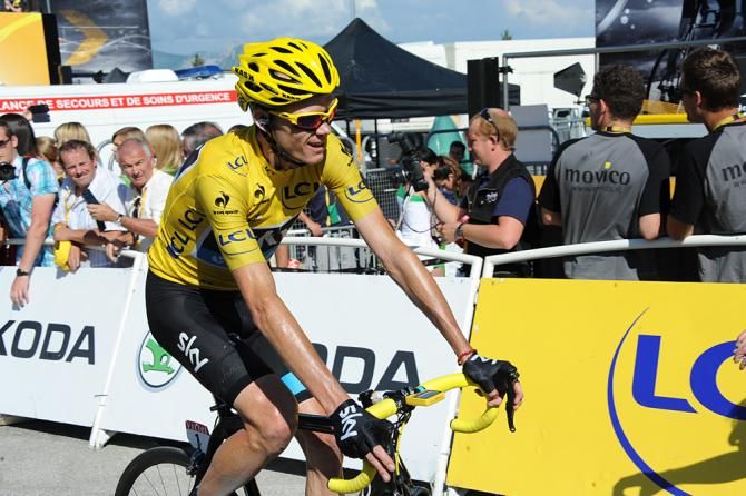 Chris Froome (Sky) survived the attacks on the final mountain stage.A