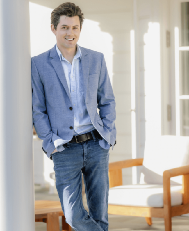Ward Dilmore wearing jeans and a blue jacket